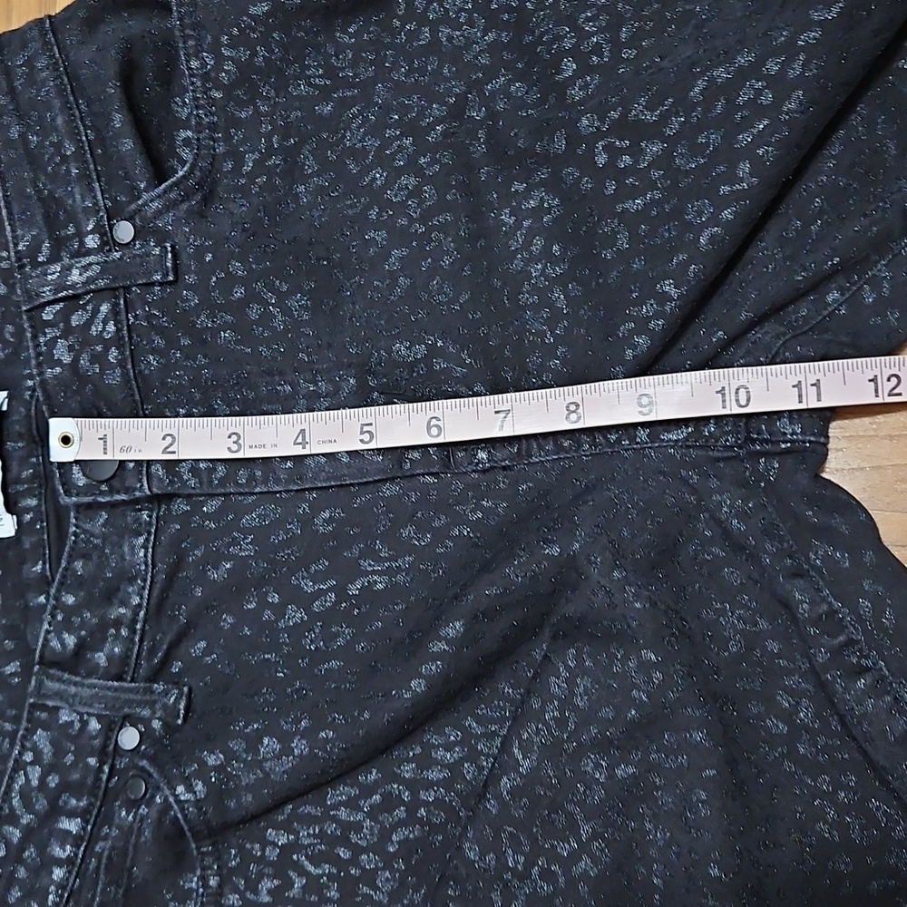 NINE WEST black leopard print jeans - Picture 11 of 13